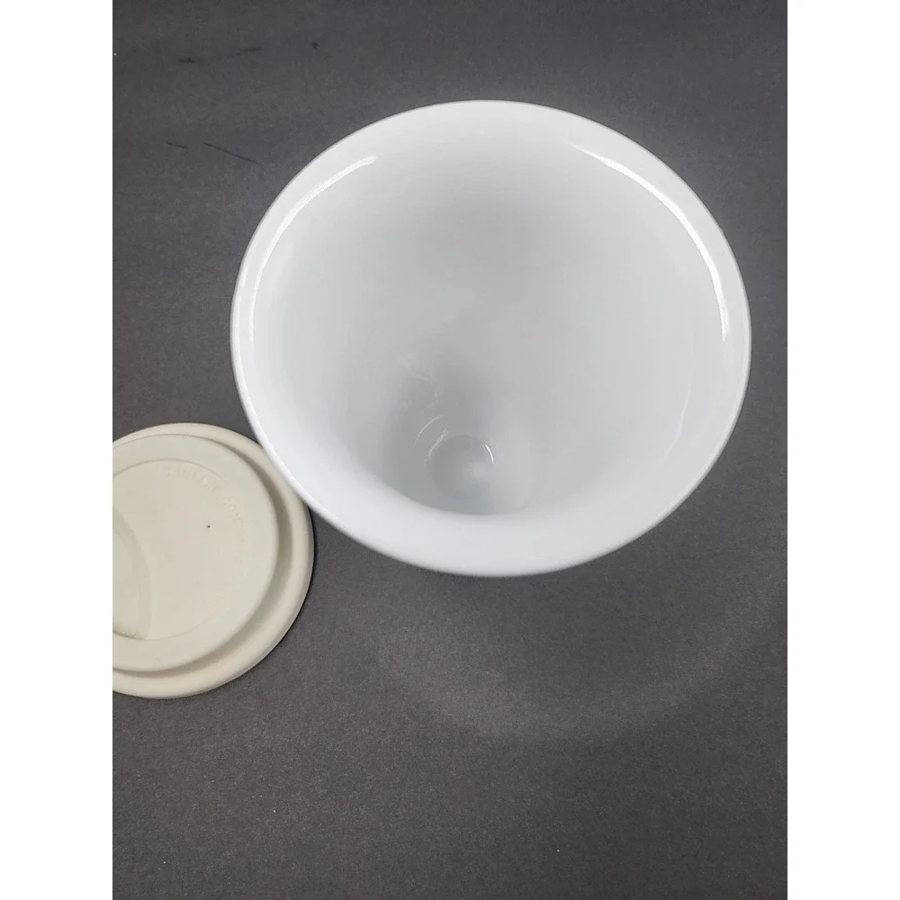 2010 Starbucks Ceramic Travel Coffee Tea Mug Cup With‎ Silicone Lid 6